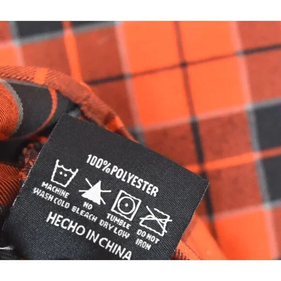 Dixxon WorkForce Flannel XL Orange Black Plaid Parts Unlimited Patch Huntsville - Picture 7 of 7